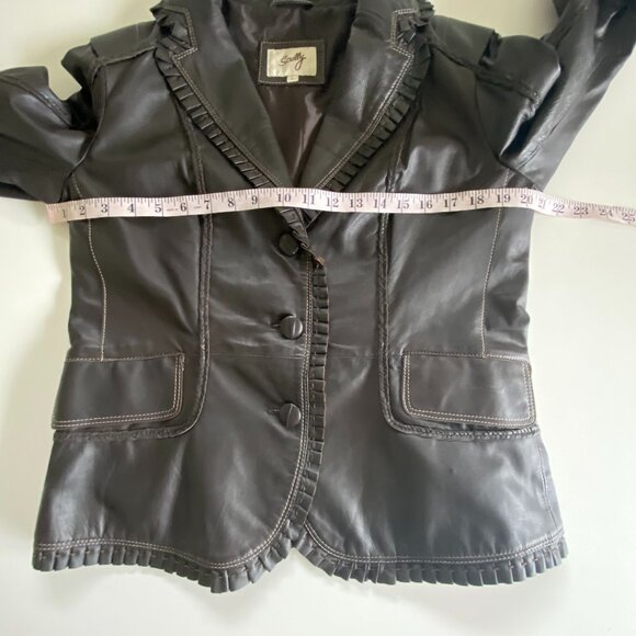 Scully Leather Dark Brown Western Style Blazer Jacket L - Picture 10 of 14